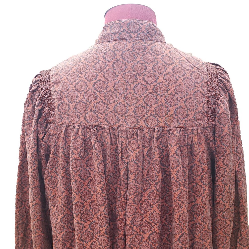 No. 6 Rust Patterned Dress - Picture 6 of 8